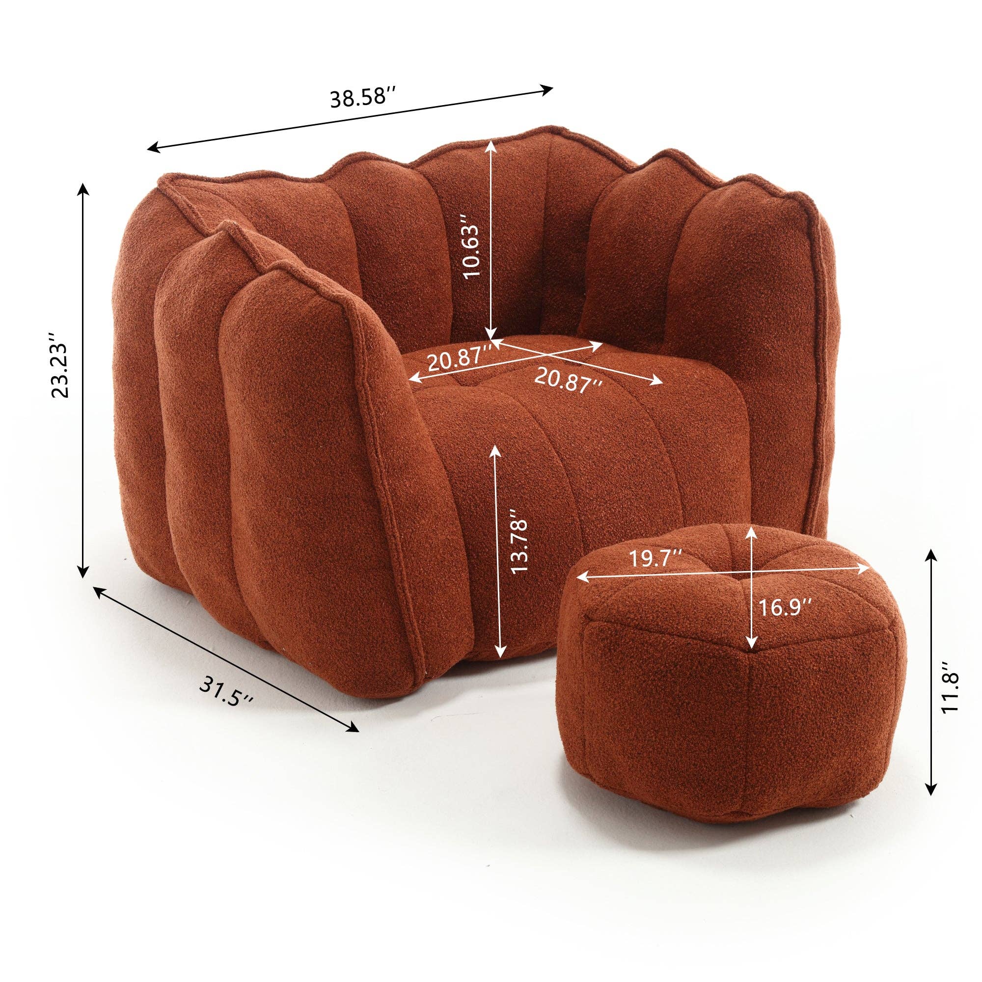 BlakOutlet - Wholesale Chair - Soft Bean Bag Chair with High Resilient Foam26