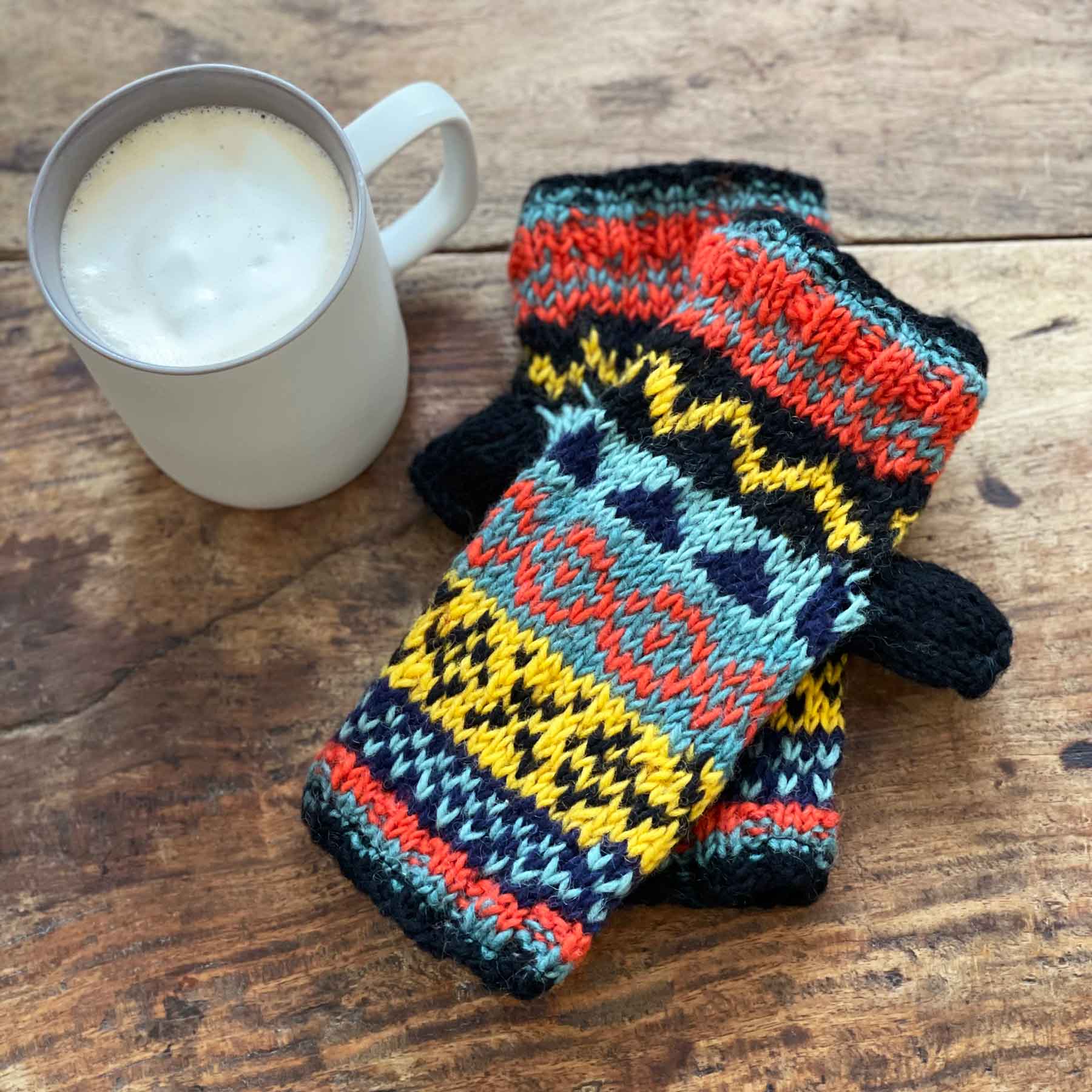 The Paper High Gift Company Limited – wholesale Hand warmer – Woollen Fairisle Handwarmer Gloves6