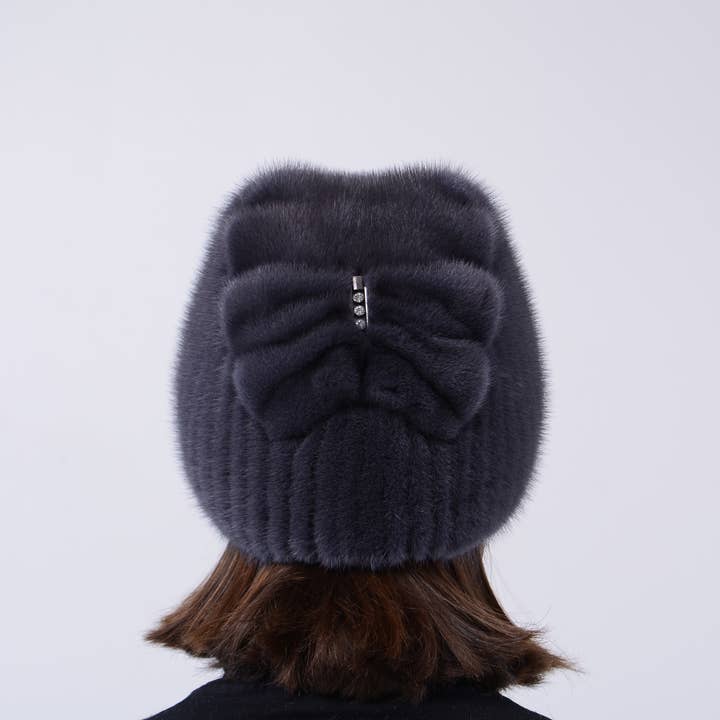 FurStyleUa - Vendita all'ingrosso Berretto - Donna - Cappello in vera pelliccia di visone per berretto da donna, caldi berretti invernali in pelliccia