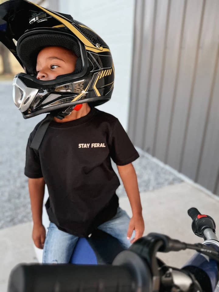 Raising Brave - Wholesale Screen Printed T-Shirt - Kids - Stay Feral Tee2