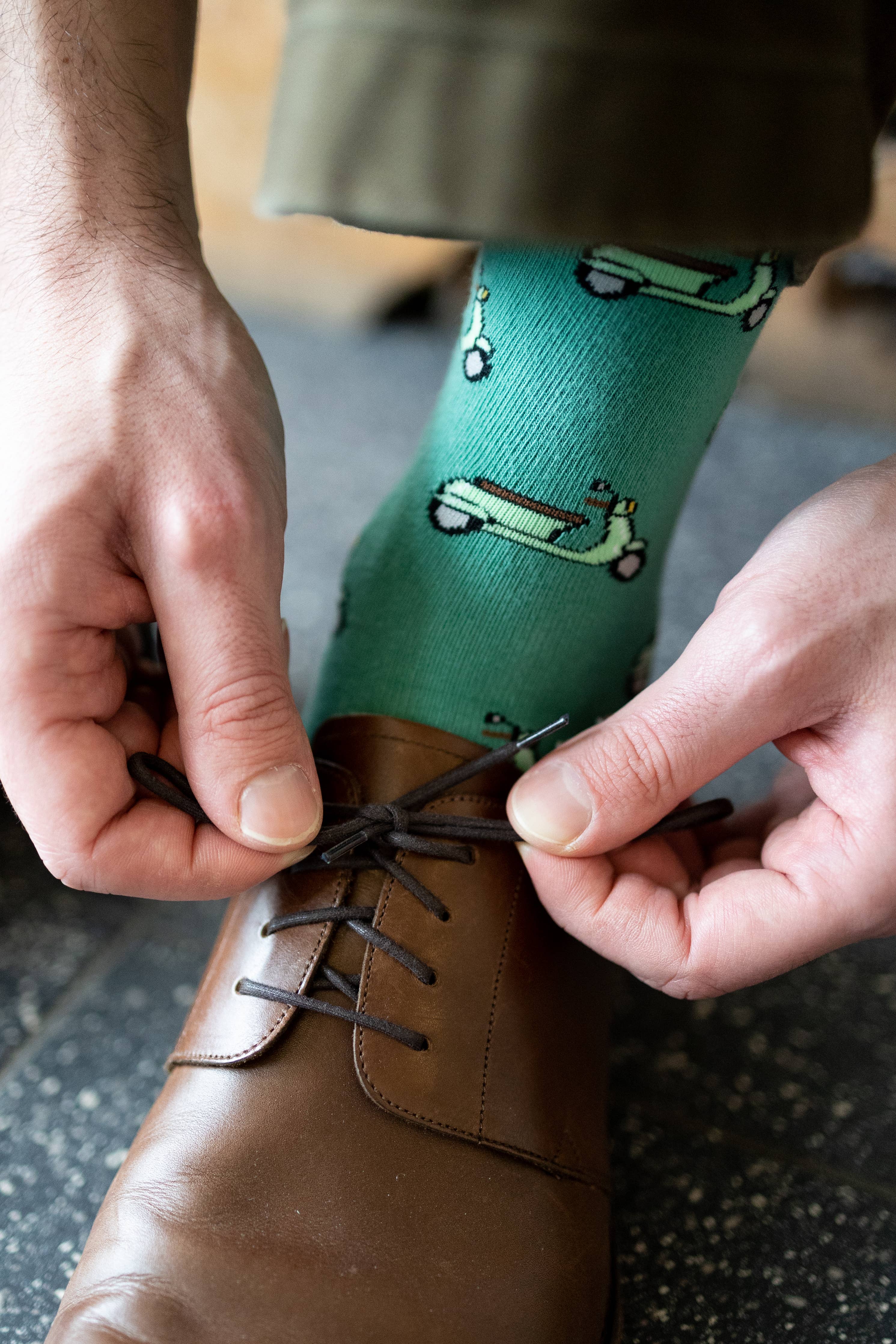 Slopes&Town - Wholesale Socks - Unisex - Green Vespa Bamboo socks2