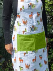 Forklæde med alpaca-design for engroshandel hos The Alpaca Shop