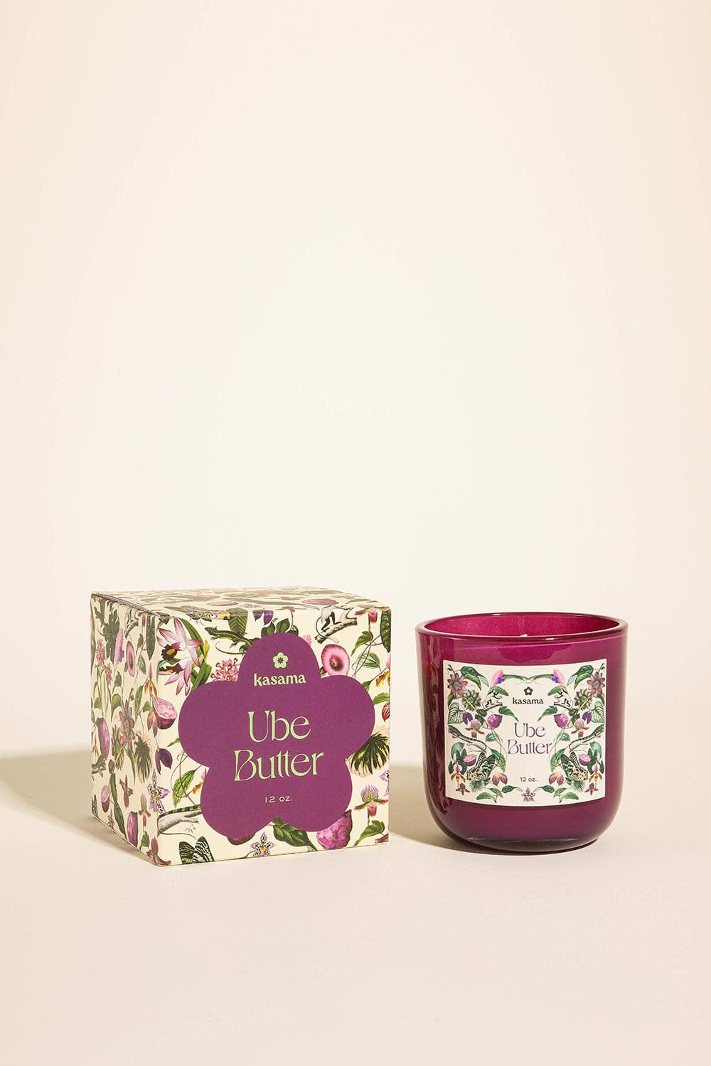 Kasama - Wholesale Jar/Filled Candle - Ube Butter Soy Wax Candle 12oz.