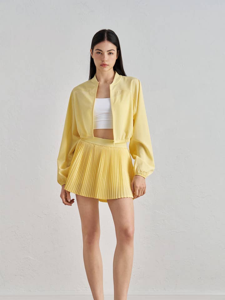 Daisy Lightweight Jacket & Pleated Skirt 2 Piece Set for wholesale by 91thelabel