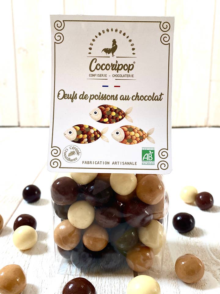 Chocolate fish eggs (Easter) for wholesale by Cocoripop