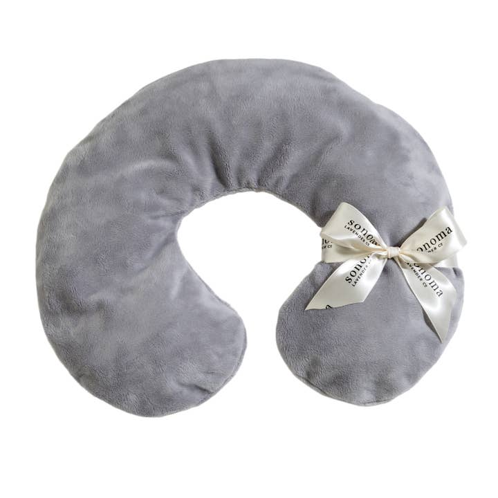 NOUVEAU ! Coussin de Nuque - NON PARFUMÉ en Minky Argenté pour la vente par Sonoma Lavender