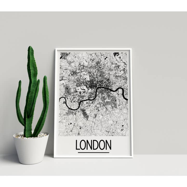 11 „x 14" London Kort Print - Art Deco-stil for engroshandel hos ILIKEMAPS