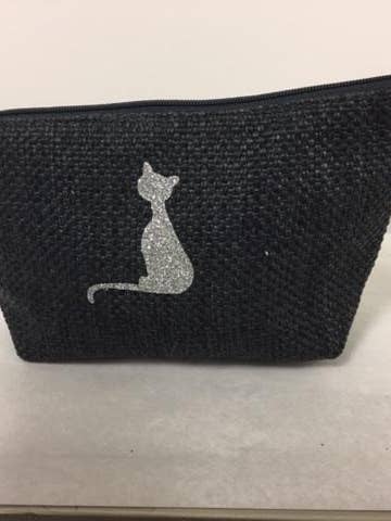 Anthracite tweed make-up case for wholesale by Atelier De La Varangue