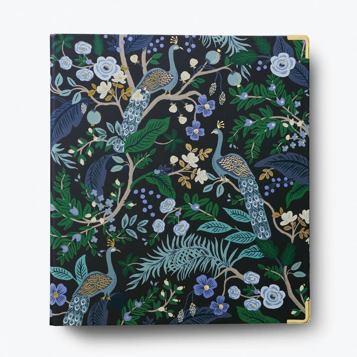 Rifle Paper Co. - Wholesale Binder - Peacock Classic Binder