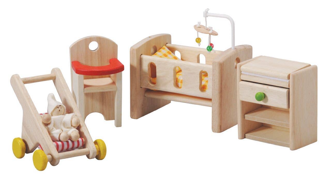 PlanToys - Wholesale Toy Set - Kids - Nursery Toy Set for Kids with Crib and Stroller