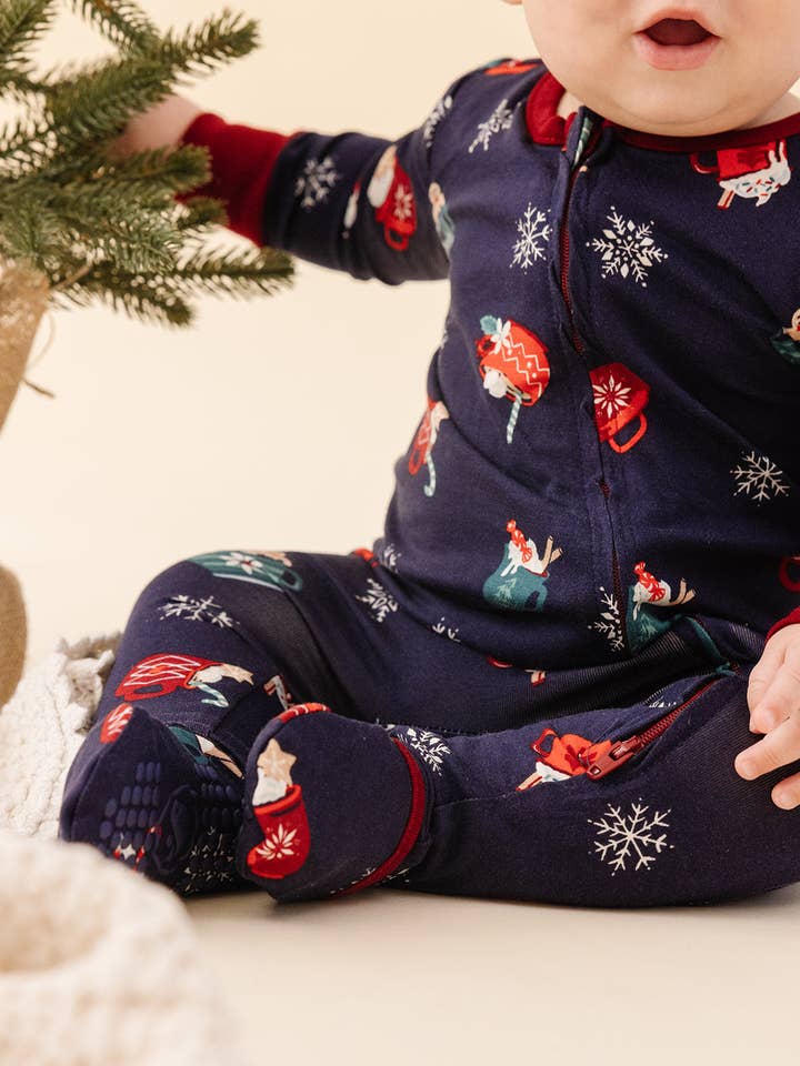 Lark - Wholesale Jumpsuit - Baby - Holiday Convertible Footie in Cozy Cocoa5
