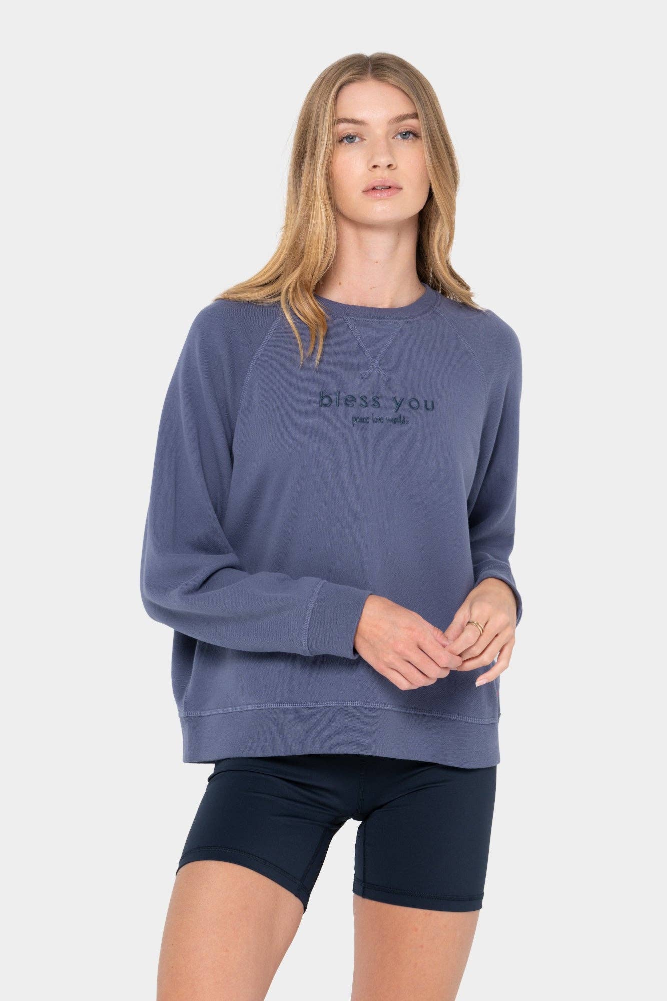 Peace Love World - Wholesale Sweatshirt - Women's - Core Crewneck Sweatshirt2