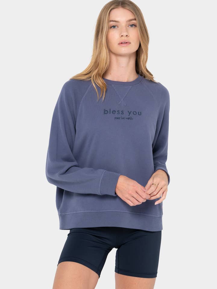 Peace Love World - Wholesale Sweatshirt - Women's - Core Crewneck Sweatshirt2