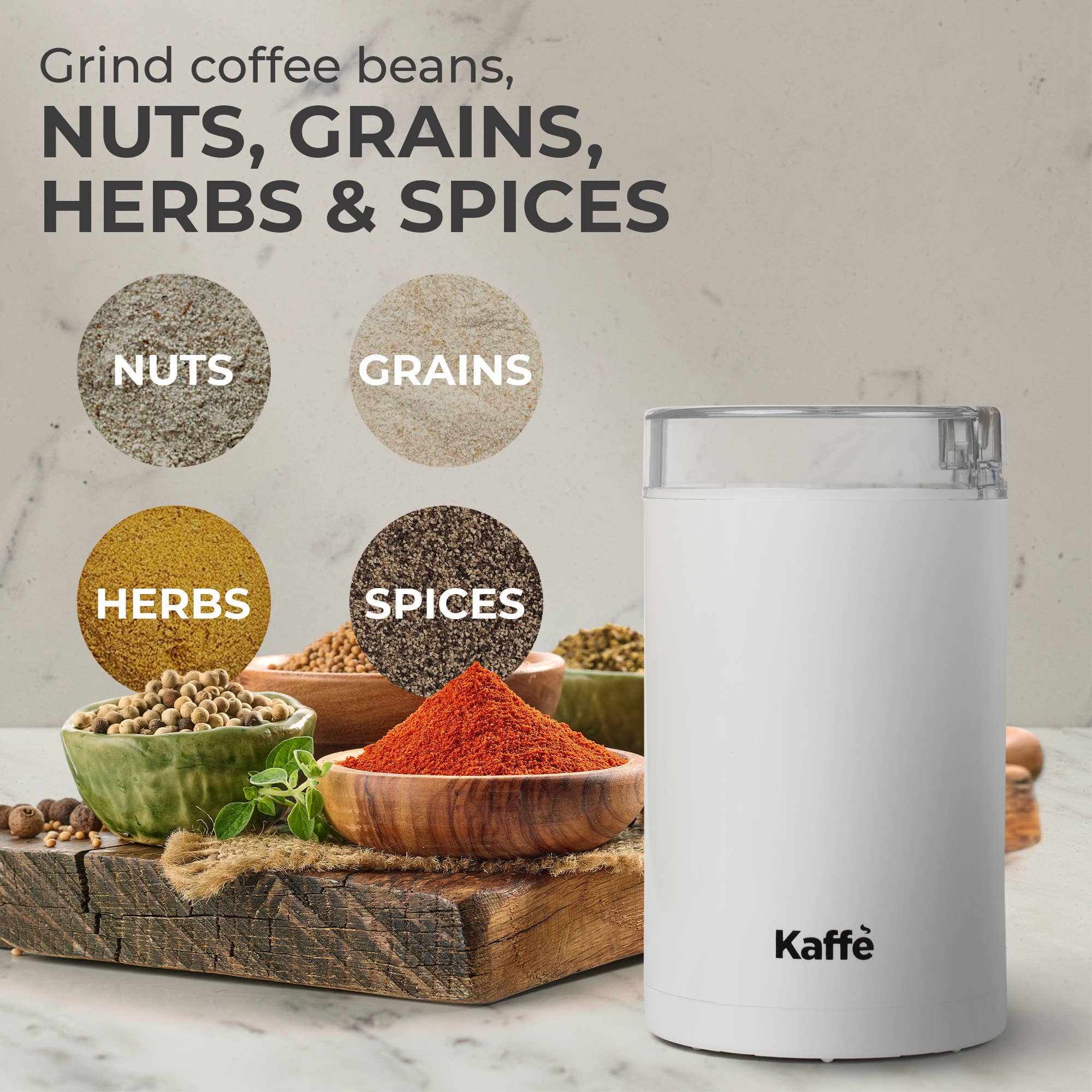 Kaffe - Wholesale Coffee Grinder - Kaffe Electric Coffee Grinder w/ Cleaning Brush - 3oz13