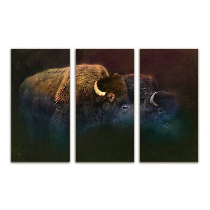 Winter Bison - Triptych for wholesale by Personal Prints