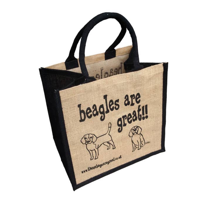 These Bags are Great - Wholesale Grocery/Shopping Bag - Beagles are Great Bag - Jute Shopping Bag Gift Dog Breed