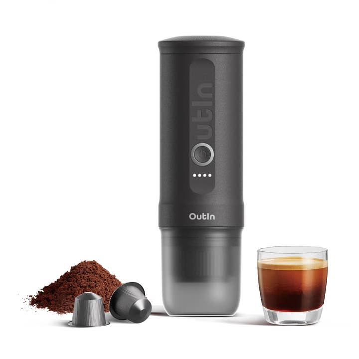 Outin – wholesale Espressobryggare – Bärbar Nano Espressomaskin (rymdgrå)0