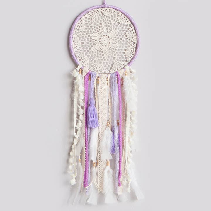 DREAMCATCHER MEDIUM PURPLE 9.44In - 24Cm Medium Dream Catche for wholesale by MANIK