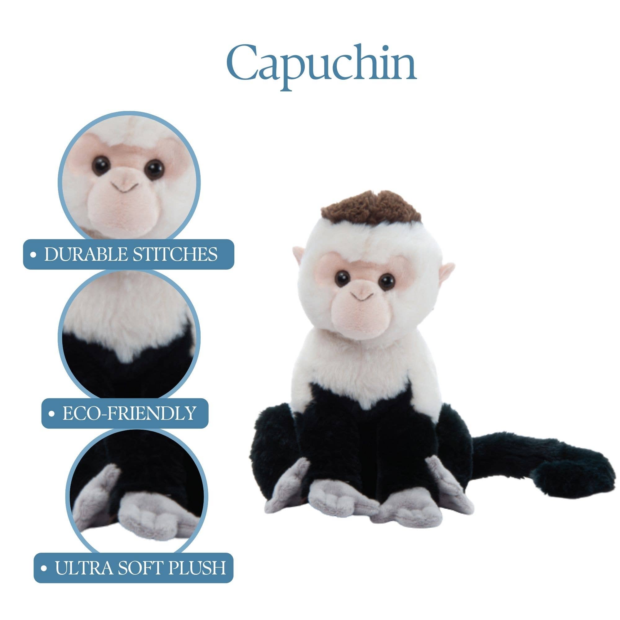 The Petting Zoo – Peluche - Crianças e bebés por atacado – Macaco Capuchinho Selvagem Onez1