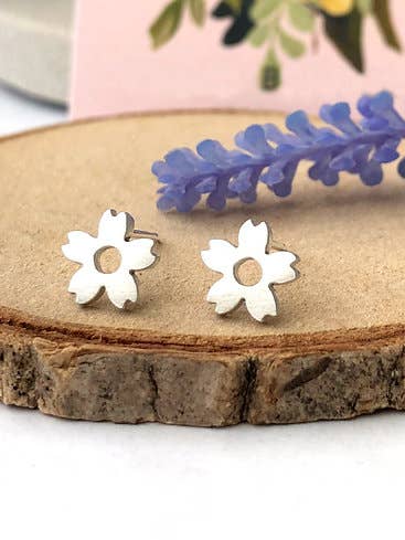 Mini kersenbloesem oorbellen voor wholesale door a ring a day