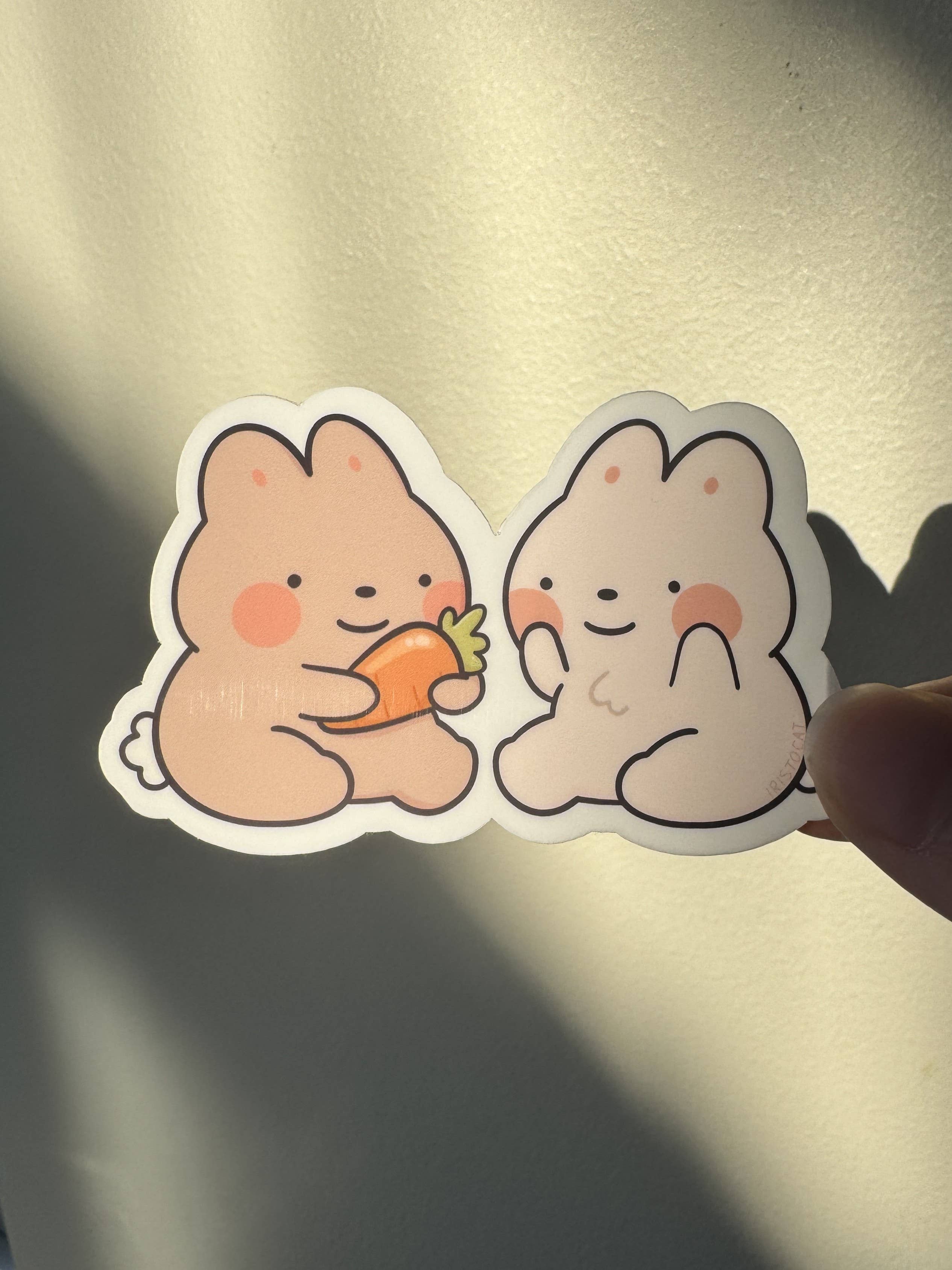 iristocat - Wholesale Sticker - Bunny Couple Waterproof Vinyl Sticker1