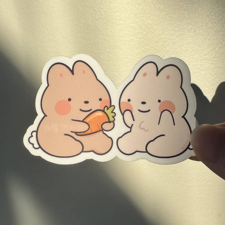 iristocat - Wholesale Sticker - Bunny Couple Waterproof Vinyl Sticker1