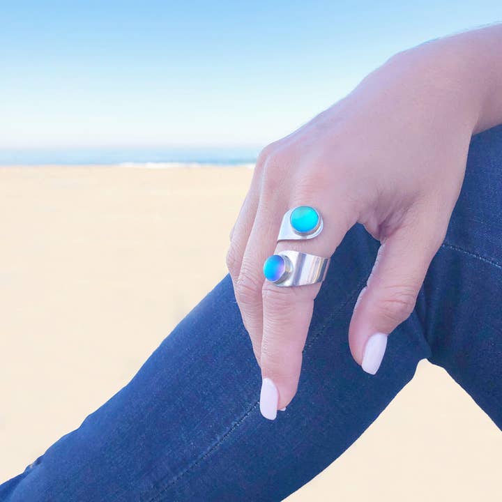 LeightWorks - Vendita all'ingrosso Anelli cocktail/statement - Anello Doppio Cerchio4