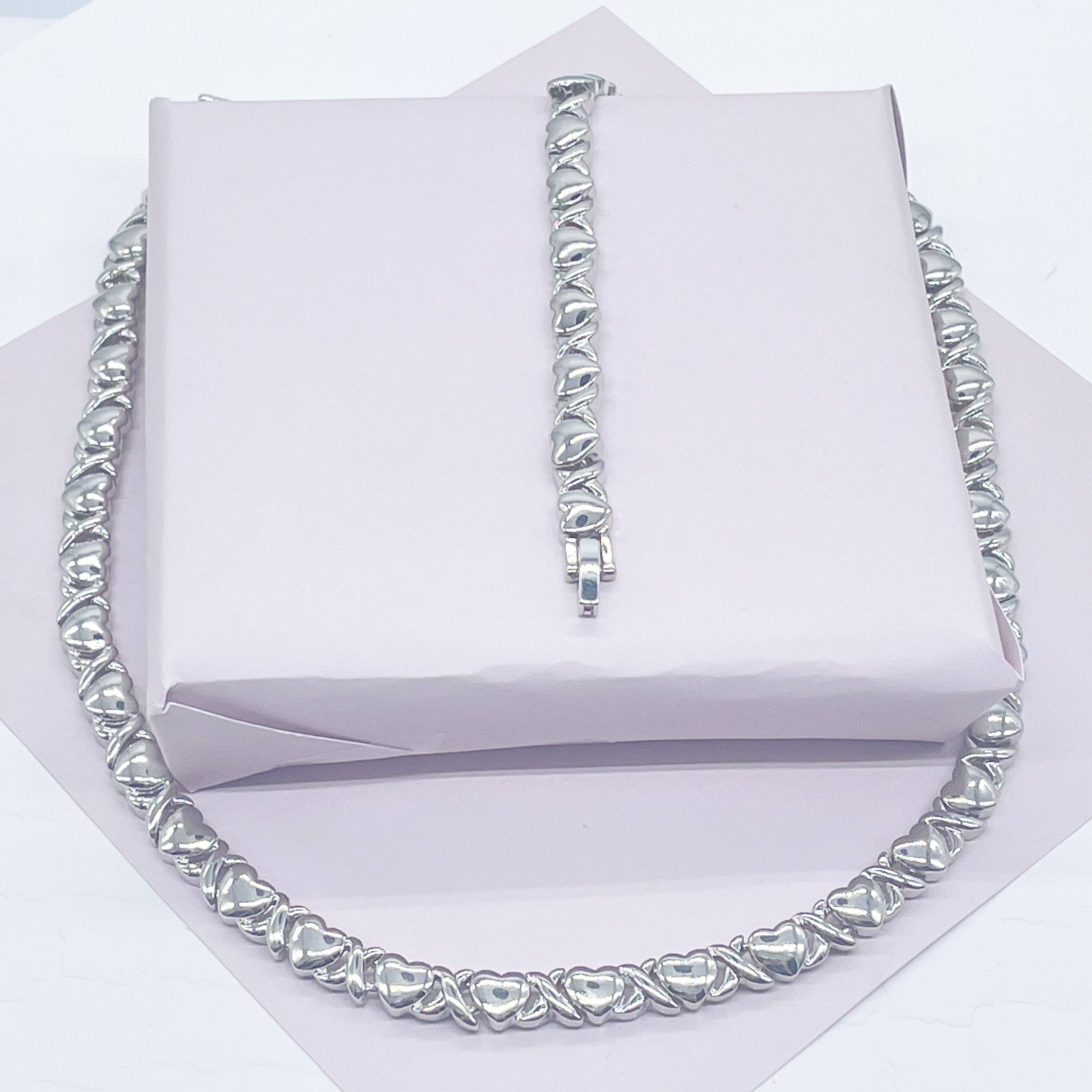 Milie - Wholesale Sieradenset - 18k GF Hart XOXO Armband en Ketting Set3