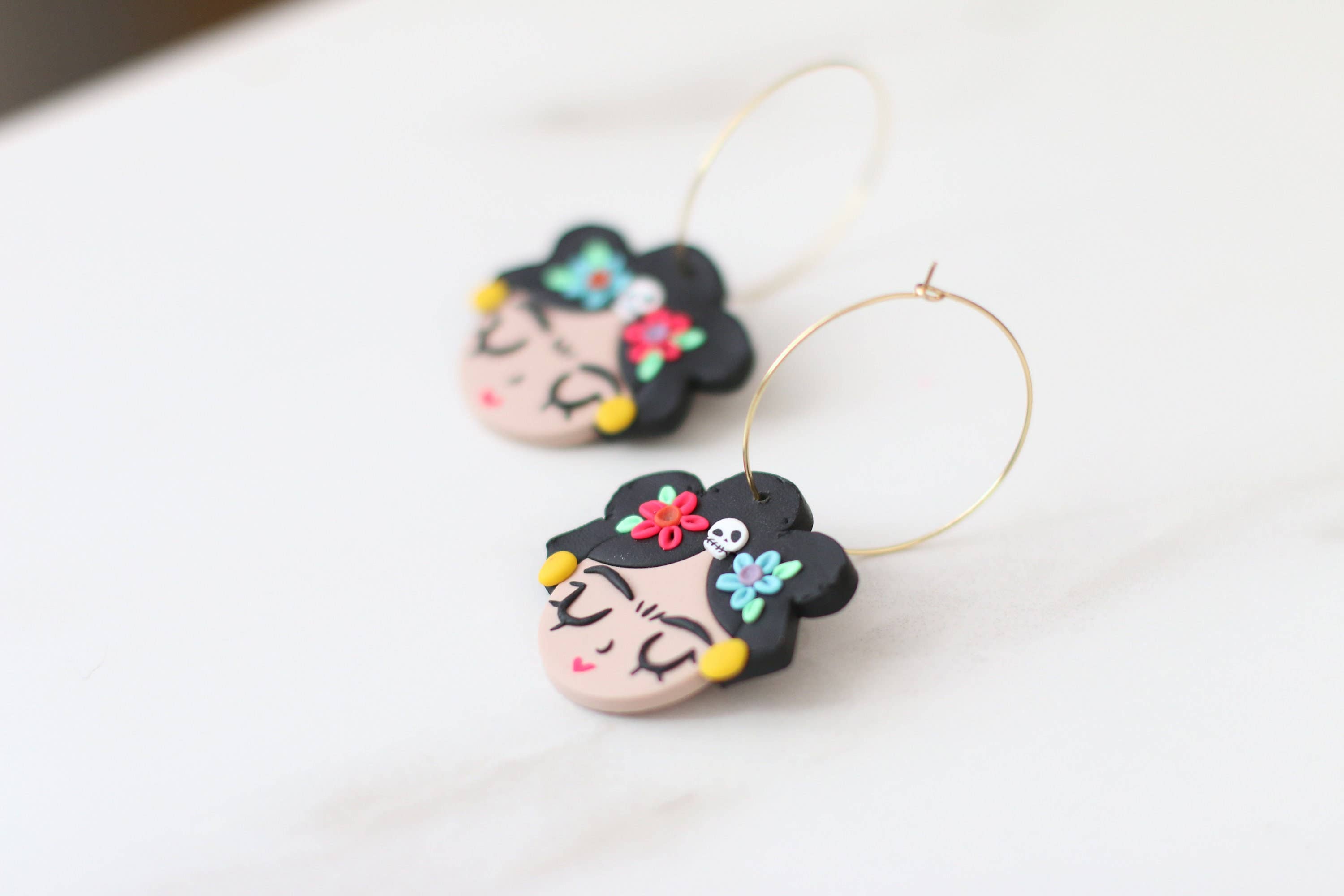 Skye Eclisse Jewelry - Wholesale Dangle Earrings - Day of The Dead Earrings, Frida Kahlo Earrings for Women8