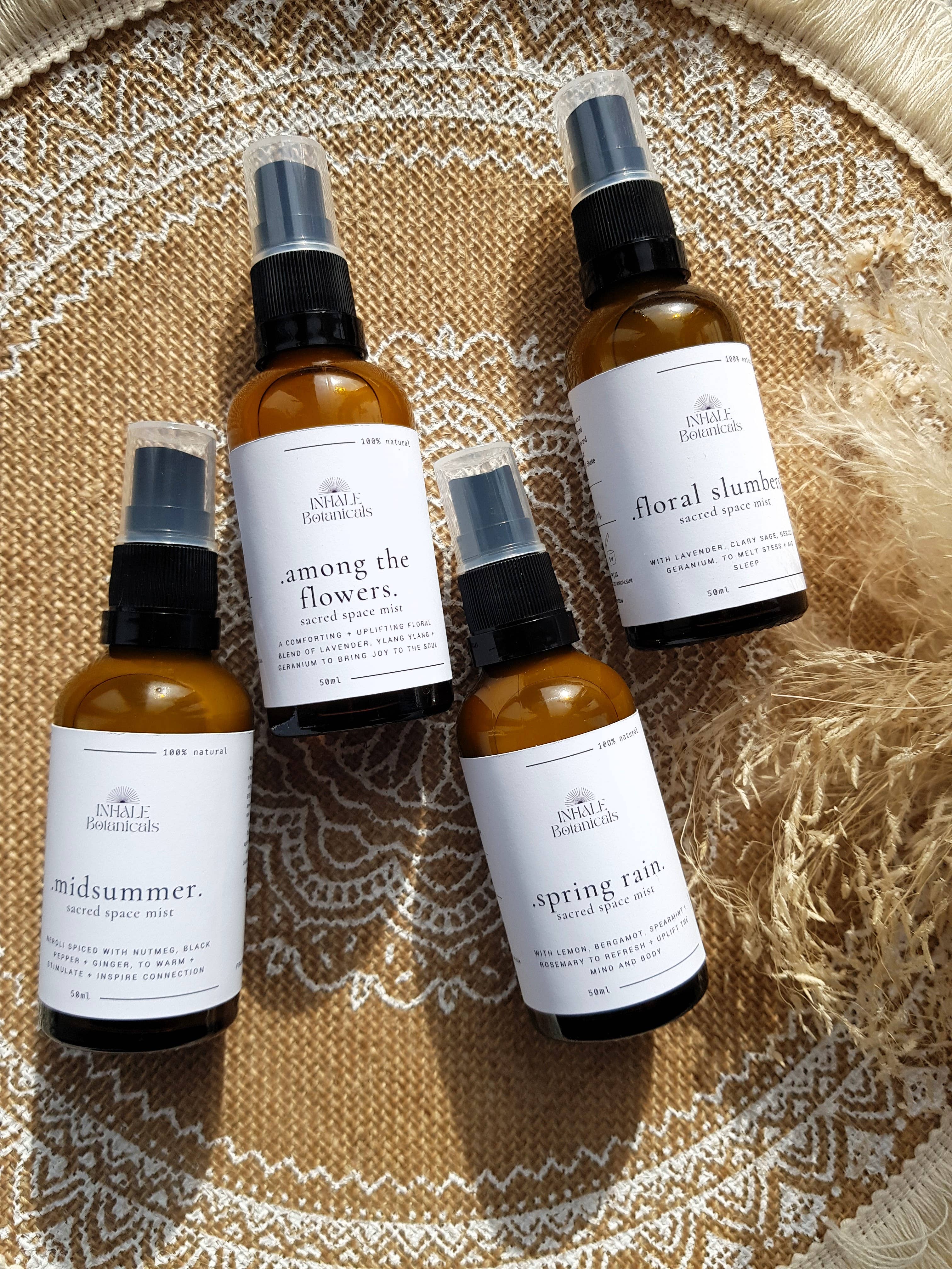 Inhale Botanicals – wholesale Room & linen spray – Midsummer Sacred Space Mist, Aphrodisiac Room Mist1