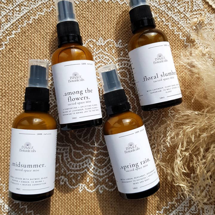 Inhale Botanicals – wholesale Room & linen spray – Midsummer Sacred Space Mist, Aphrodisiac Room Mist1