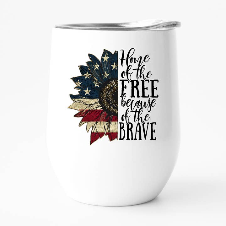 Patriotic Wine Tumbler, EUA, Taça Militar Americana por atacado de Fbombs & Booze