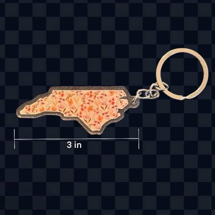 Positively North Carolina - Wholesale Keychain - Women's - North Carolina Floral Keychain & Bag Charms for Women7
