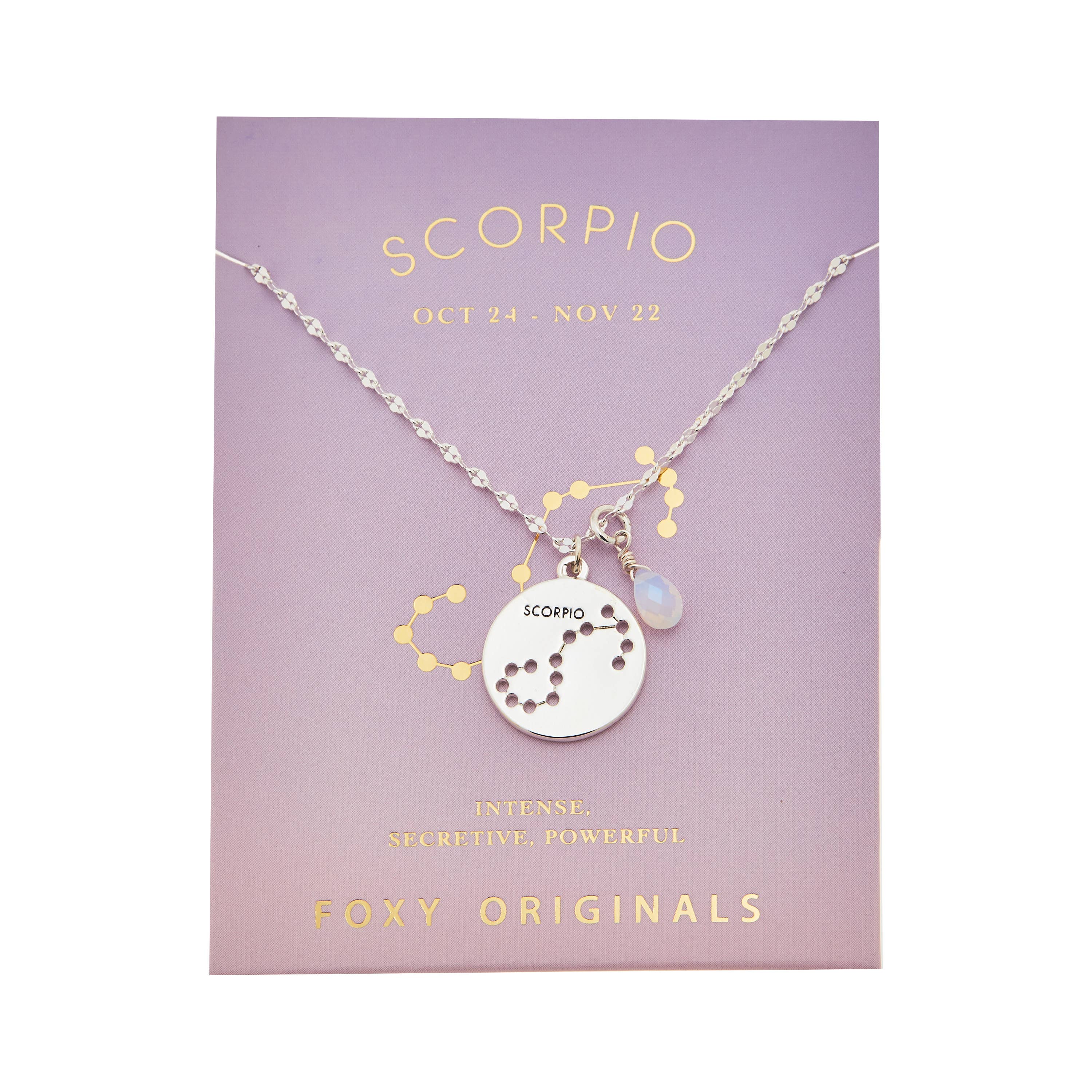 Foxy Originals - Vente Colliers à pendentif - Collier Constellation Scorpion | Bijoux Astrologiques2