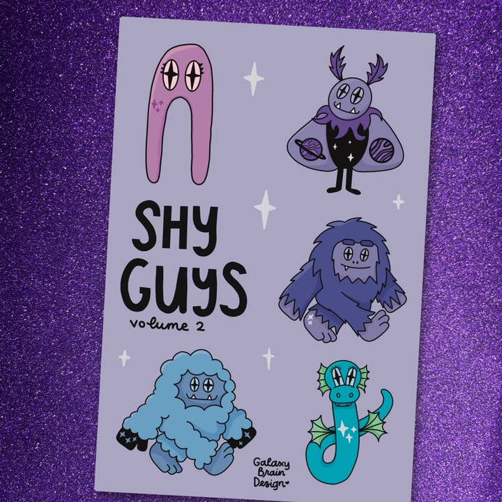Shy Guys, Vol. 2 Sticker Sheet for wholesale by Galaxy Brain Design