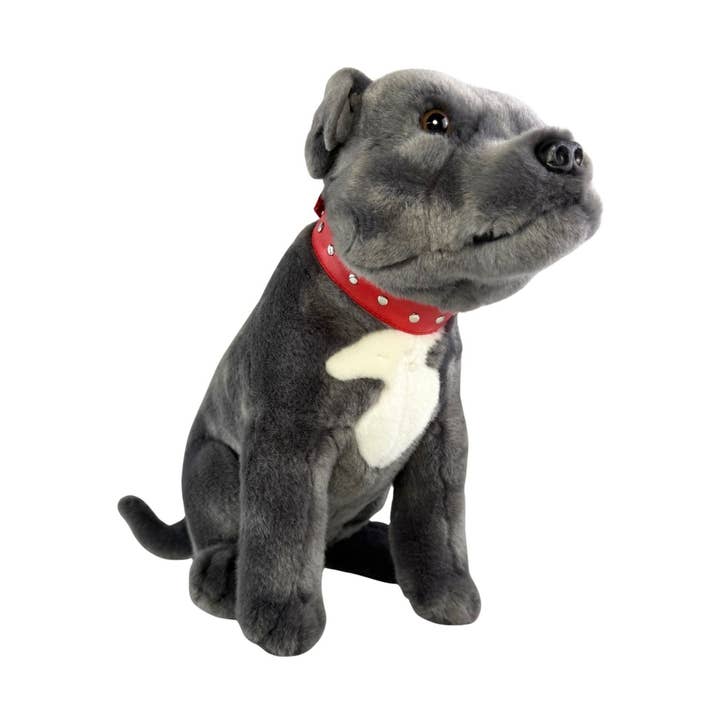 Storm - Staffy - 32 cm sittande, grå för wholesale av Bocchetta Plush Toys