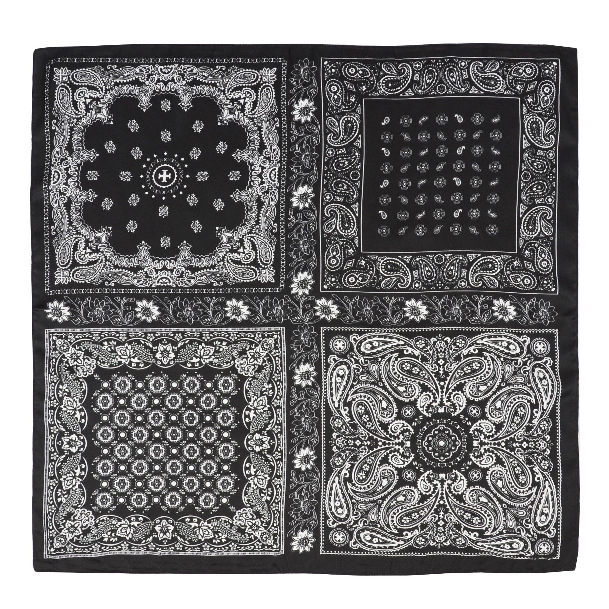 AK Brand - Wholesale Scarf - Women's - Satin Scarf Premium Cashew Print Square Print Neck Head Bag7