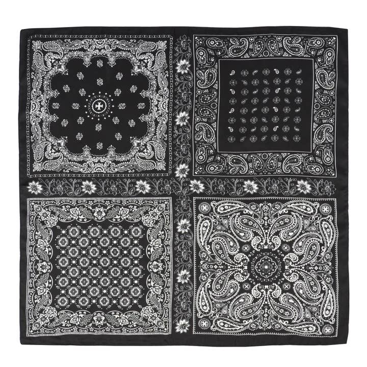 AK Brand - Wholesale Scarf - Women's - Satin Scarf Premium Cashew Print Square Print Neck Head Bag7