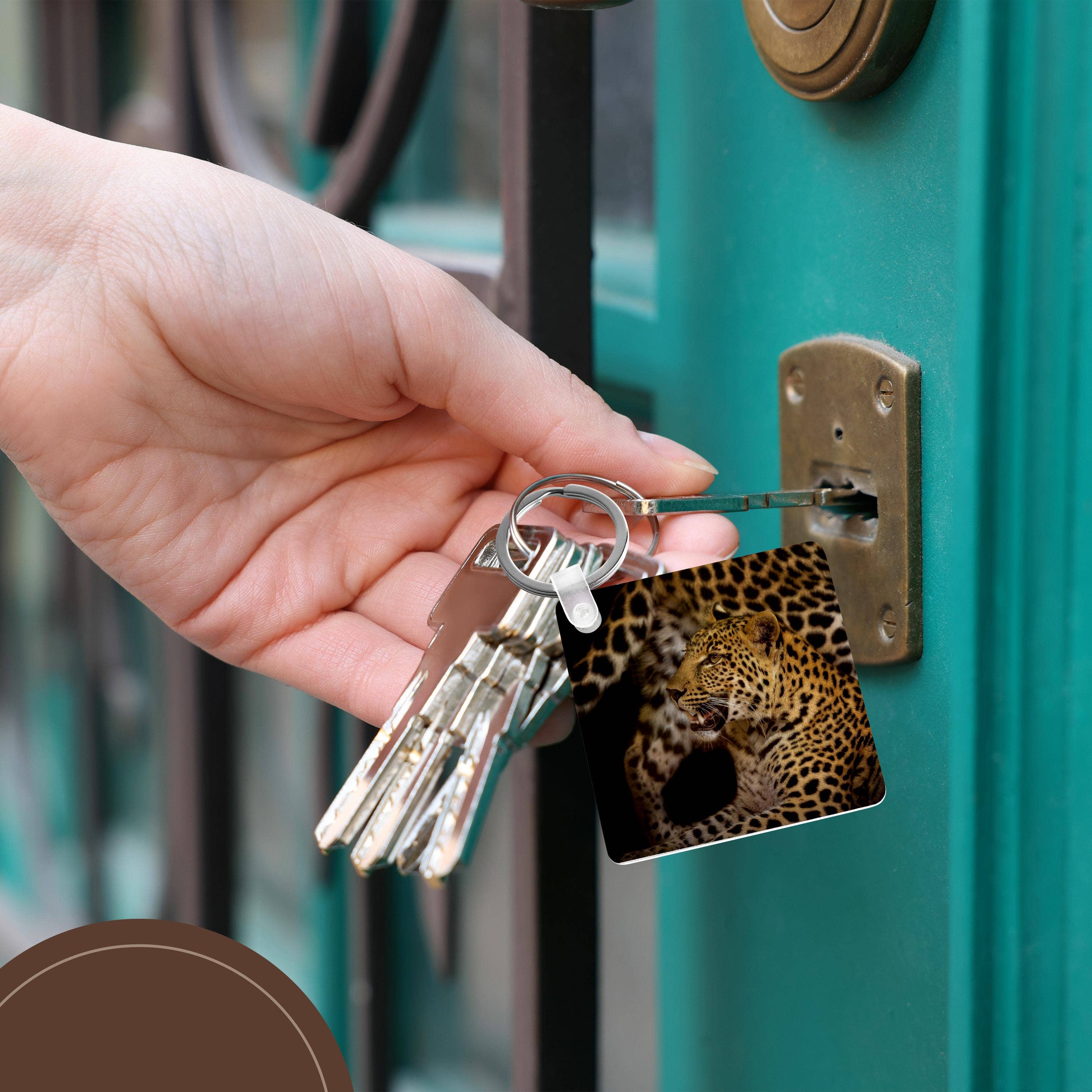 3dRose - Wholesale Keychain - Unisex - 3dRose, Gepard Leopard Wildlife Cat, Key Chain5