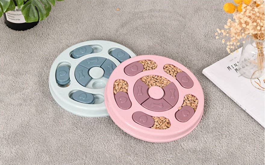 VIGOR - Vente Jouet – chien - Jouet puzzle interactif pour chien en forme de patte, plateau tournant anti-étouffement2