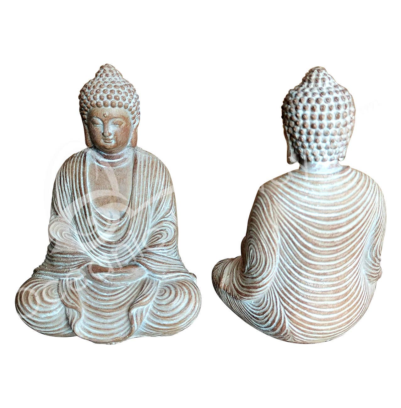 Oceanic Linkways Inc - Wholesale Sculpture - STATUE - BUDDHA, NATURAL MEDITATION 3.45"L X 5"H