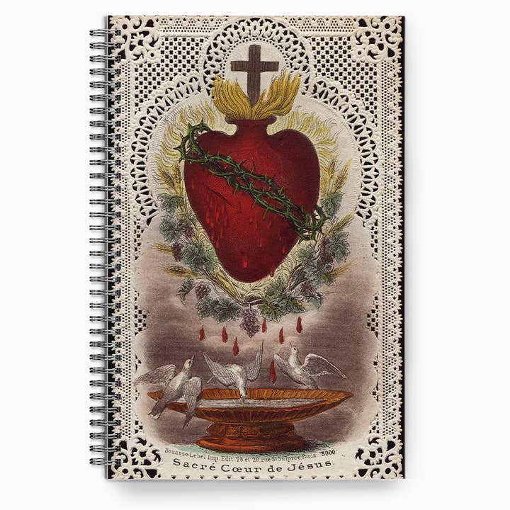 The Retro - a Full of Grace USA Company - Wholesale Journal/Diary - Sacred Heart of Jesus/Bouasse Journal