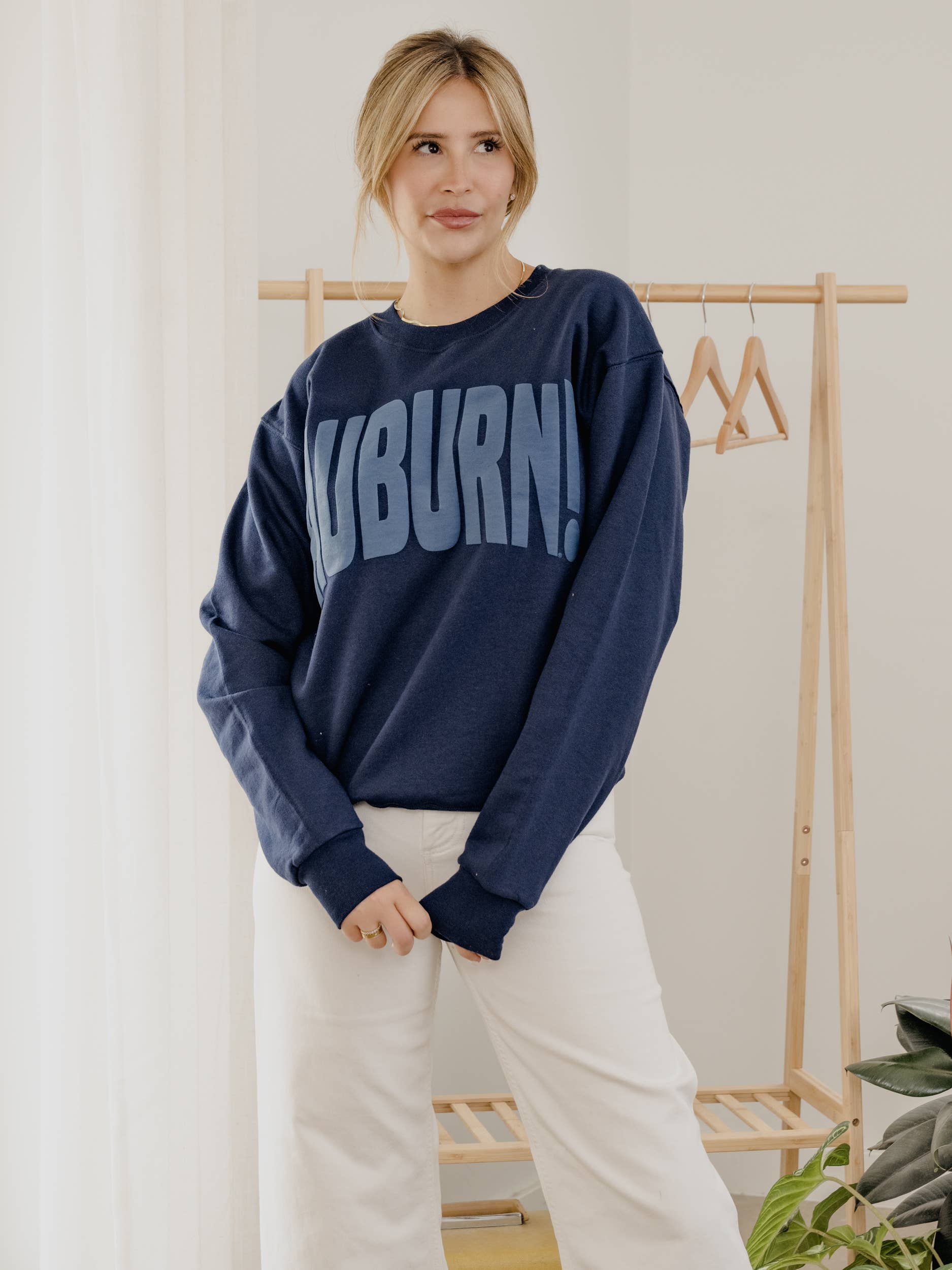 LivyLu - Wholesale Graphic Sweatshirt - Unisex - Auburn Tigers Mono Puff Ink Navy Licensed Sweatshirt 1