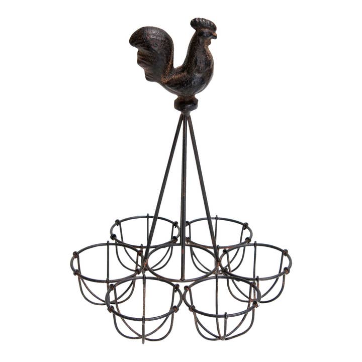 The Hearthside Collection - Wholesale Egg Cup/Holder - Rooster Egg Metal Holder