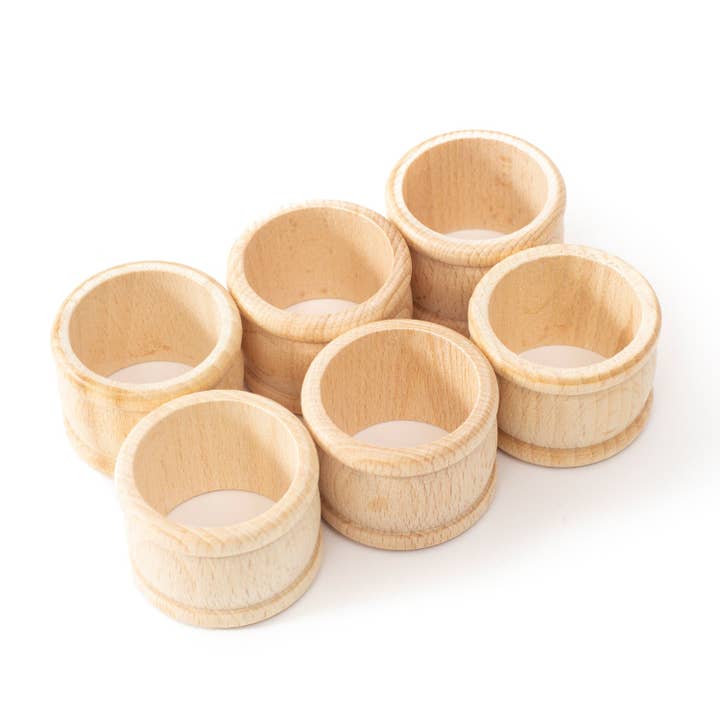 Tuuli GmbH - Wholesale Napkin ring - Set of 6 Wooden Napkin Rings Table Decoration4