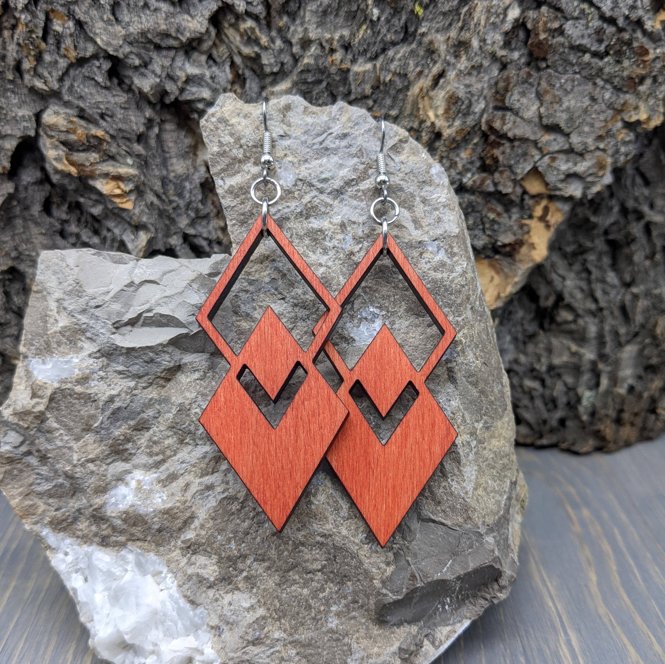 The Forest and Forge - Wholesale Dangle Earrings - Argyle Wood Earrings1