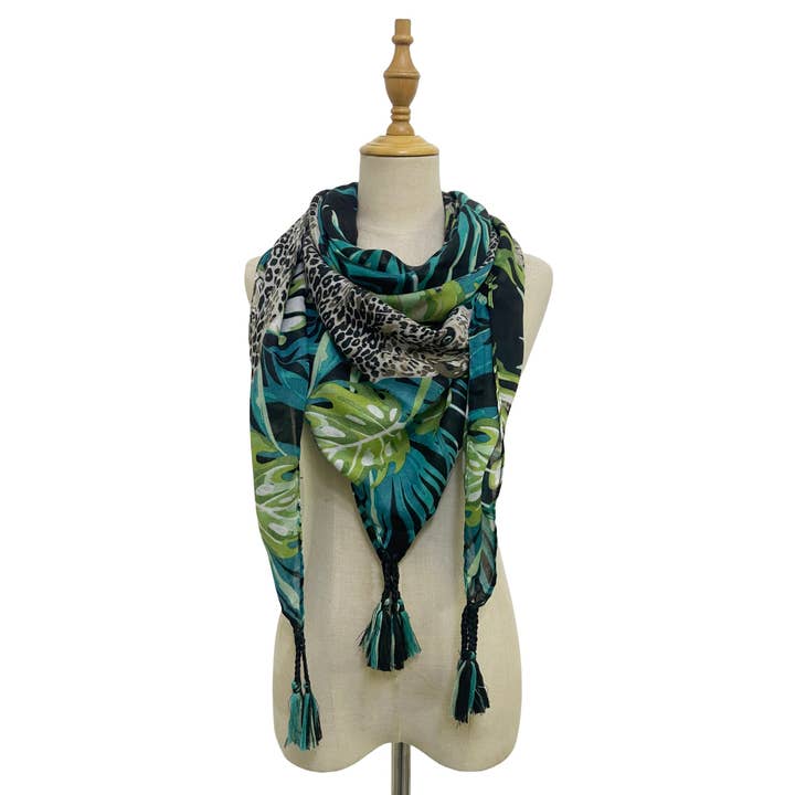 Fashion Scarf World - Wholesale Scarf - Women's - Jungle Leopard Print Square Scarf