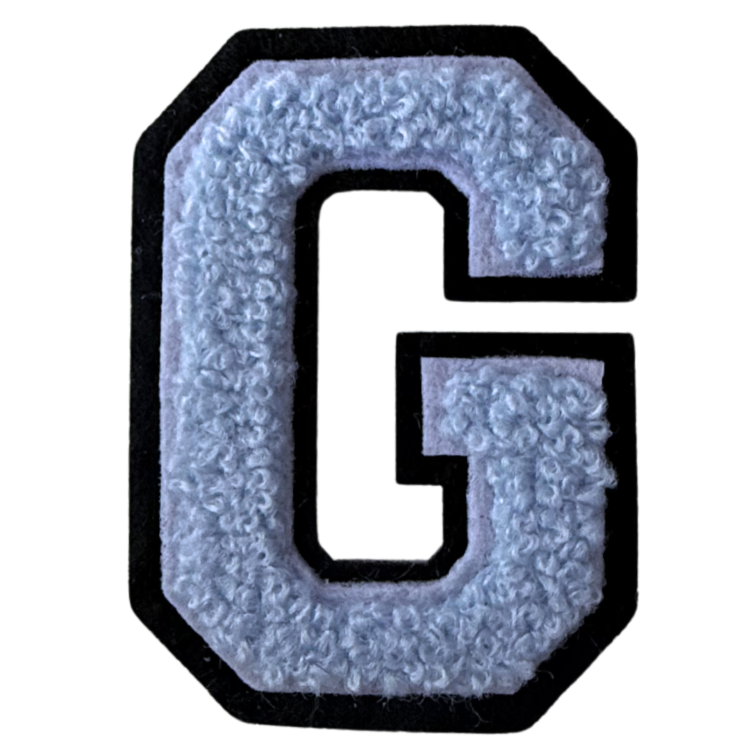 Patch Points - Wholesale Patch - Baby Blue Varsity Letter Sticker & Iron On6