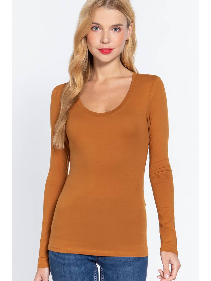 Vanilla Monkey - Wholesale Knit Top - Women's - Long Sleeve Scoop Neck Basic Top11