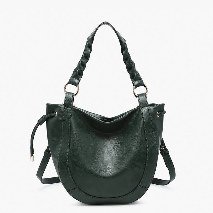 Jen & Co. - Wholesale Shoulder Bag - Women's - M2617 Rowan Paneled Hobo w/ Twisted Handle & Long Strap1